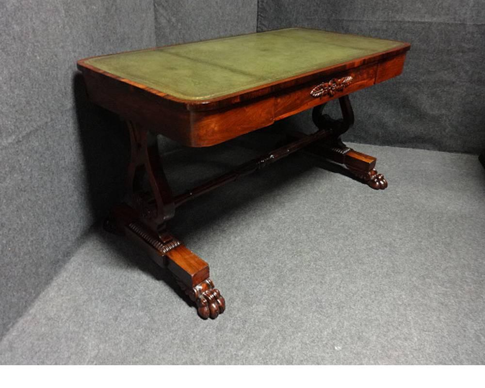 Outstanding William IV Rosewood Library Desk For Sale 1