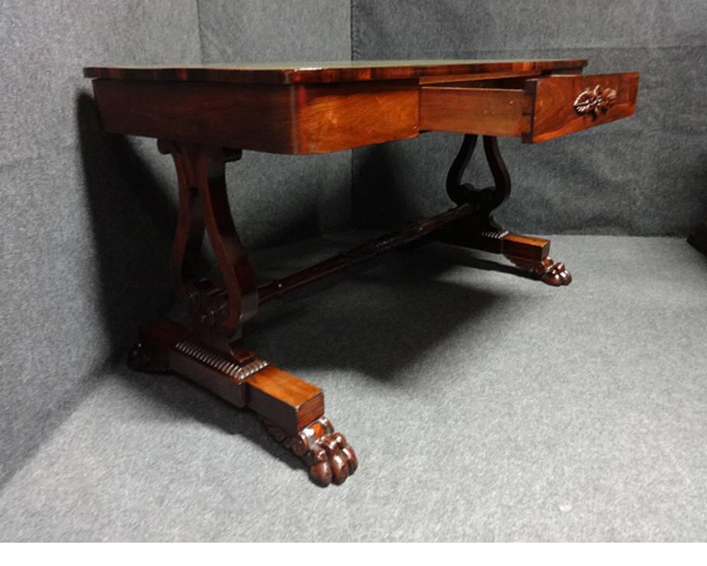 Outstanding William IV Rosewood Library Desk For Sale 2