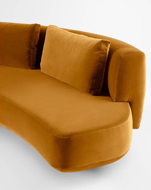 Gallotti and Radice Round Audrey Sofa in Velvet, Fabric or Leather ... Gallotti and Radice Round Audrey Sofa in Velvet, Fabric or Leather ...