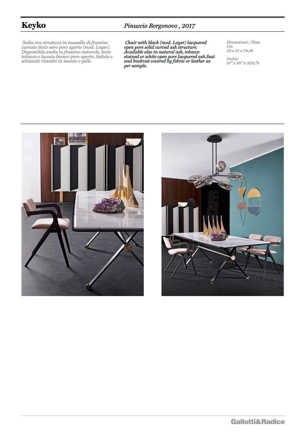 Contemporary Gallotti and Radice Keyko Chair by Pinuccio Borgonovo For Sale
