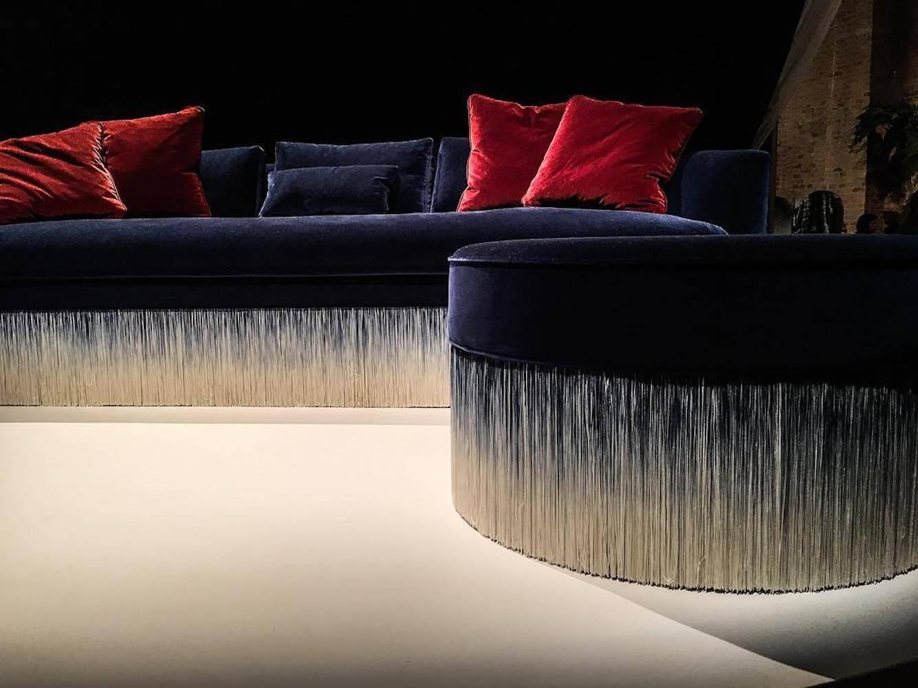 Moooi Amami Sofa by Lorenza Bozzoli in Blue, Light Grey or Dark Grey In New Condition For Sale In Rhinebeck, NY
