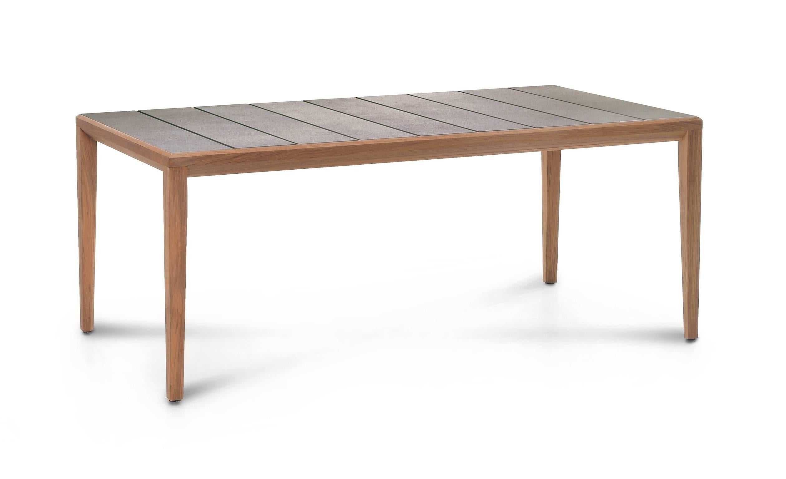 Roda Teka Dining Table for Outdoor/Indoor Use in Teak and Glazed or Matt 