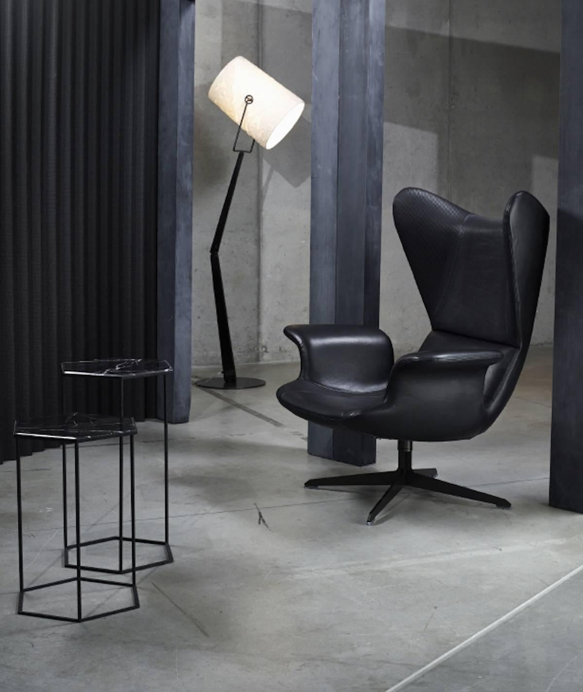 Italian Longwave High Back Armchair with Swivel Base by Diesel with Moroso For Sale