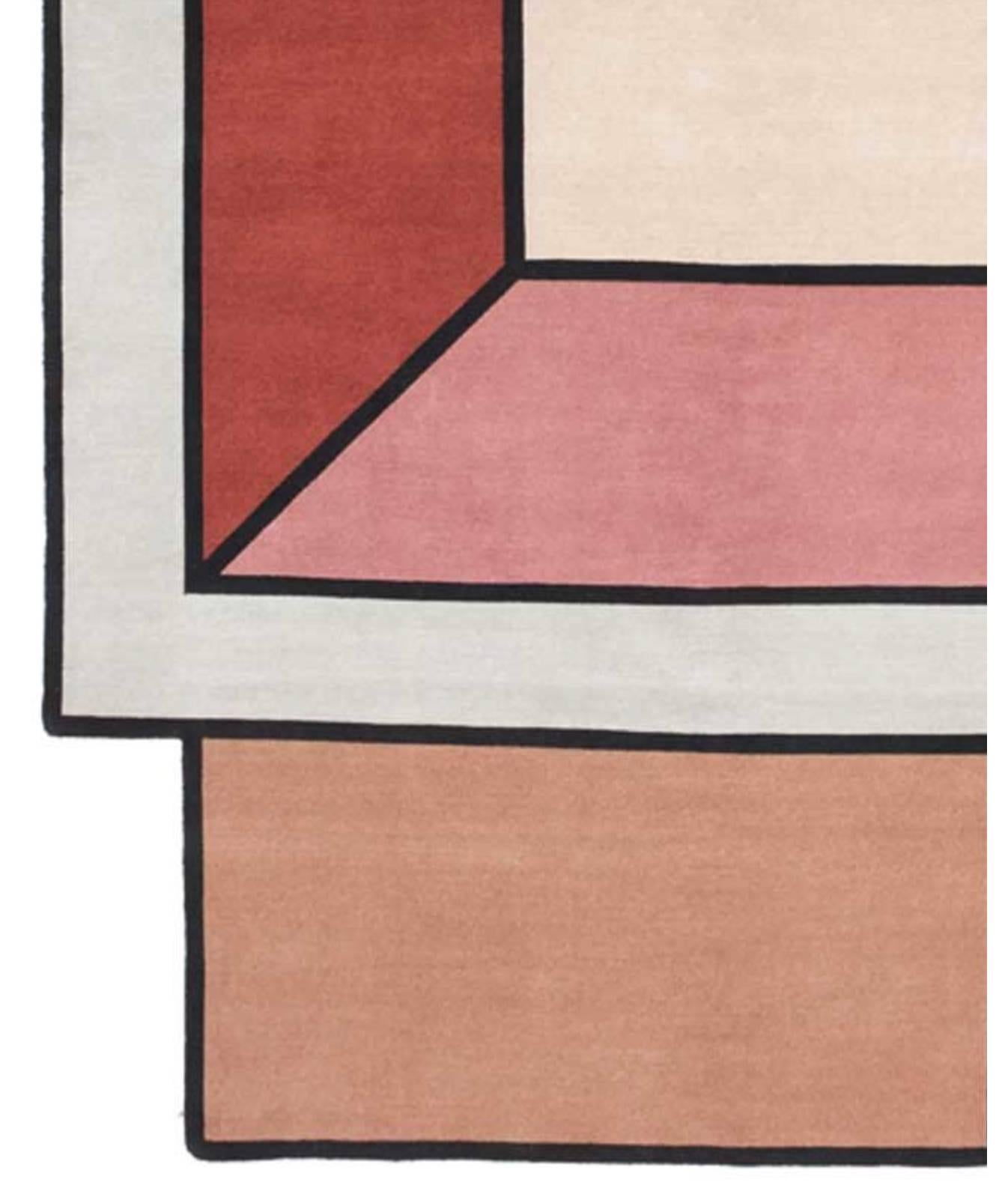 Contemporary Visioni B Carpet by Patricia Urquiola in Himalayan Wool and Pure Silk For Sale