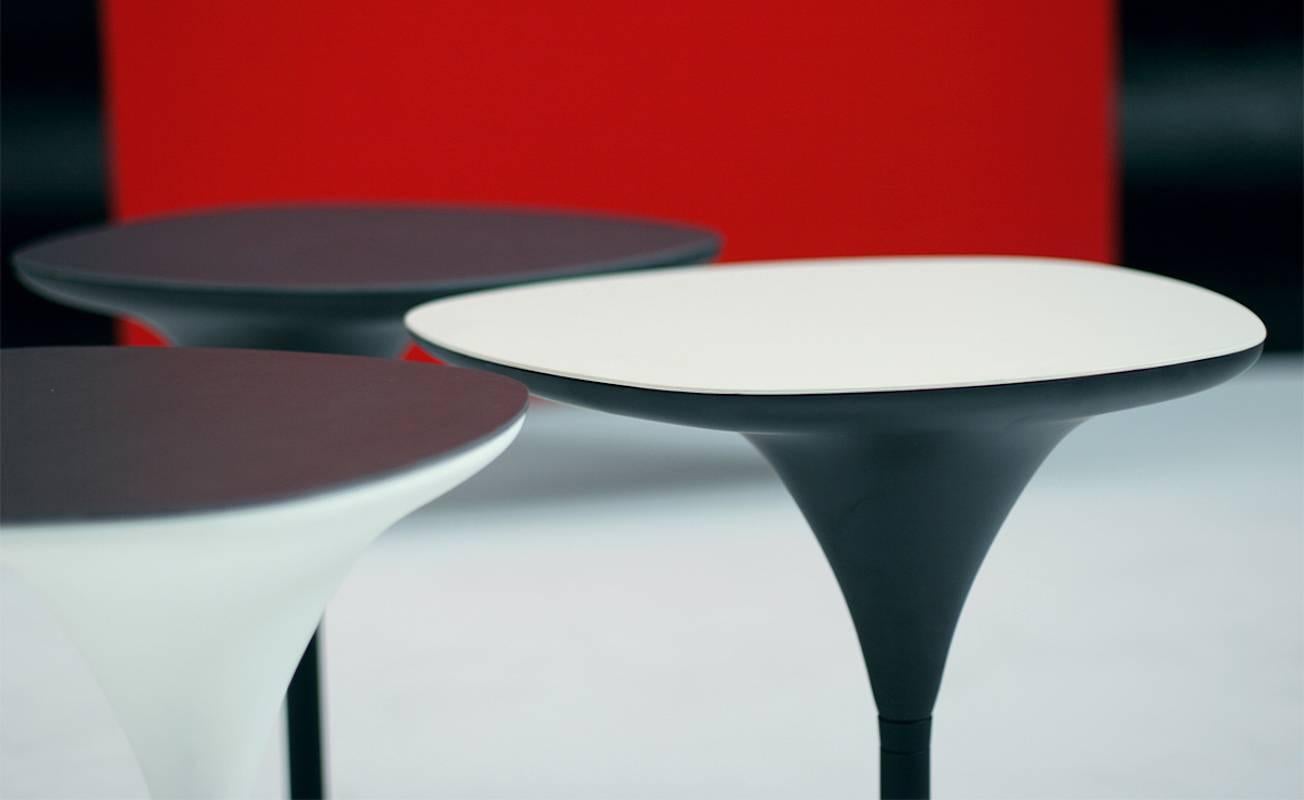 Italian Moroso Bloomy Side Table in Black or White by Patricia Urquiola in Laminam For Sale