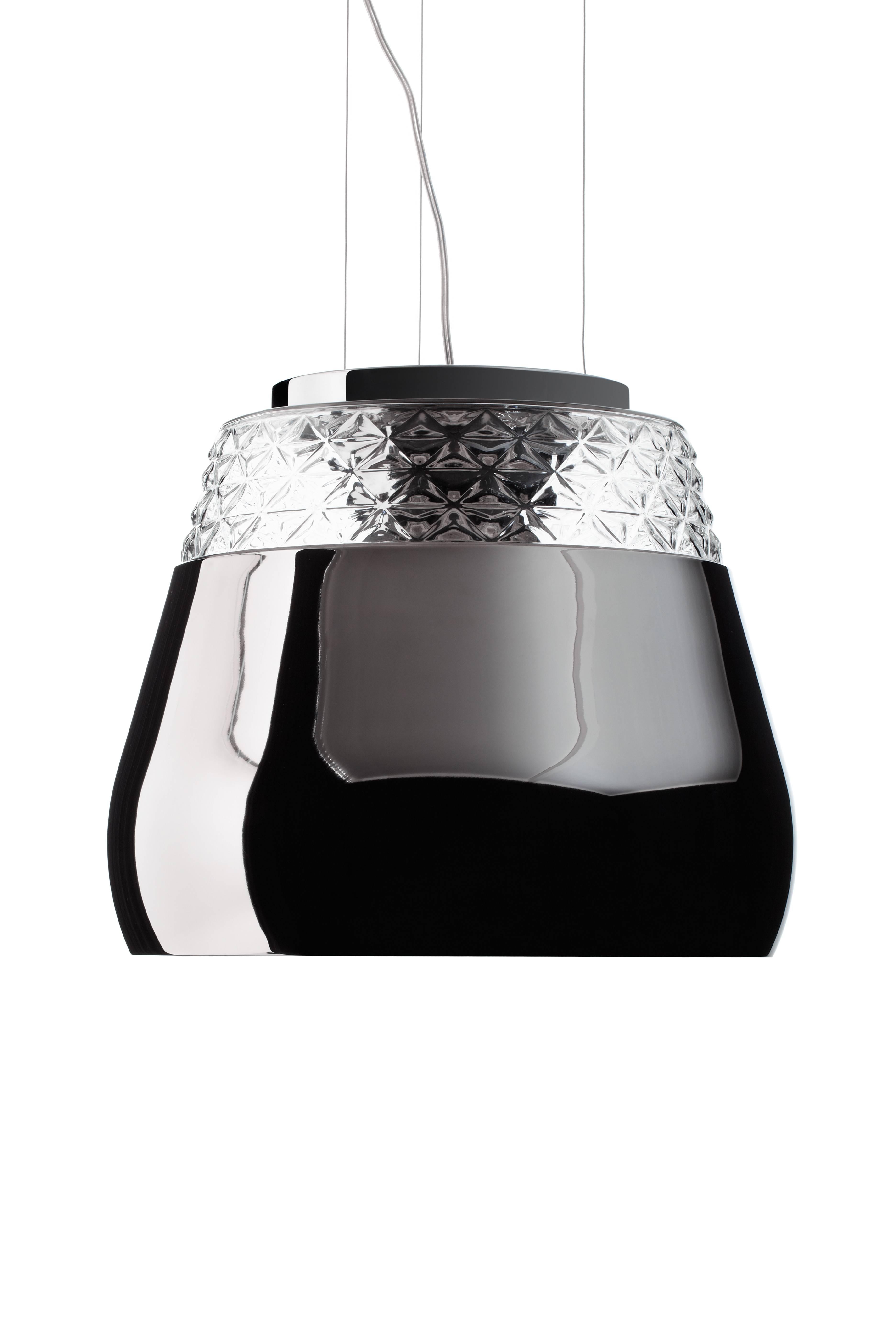 Cast Moooi Valentine Large Suspension Fixture in Black, White, Gold or Chrome For Sale