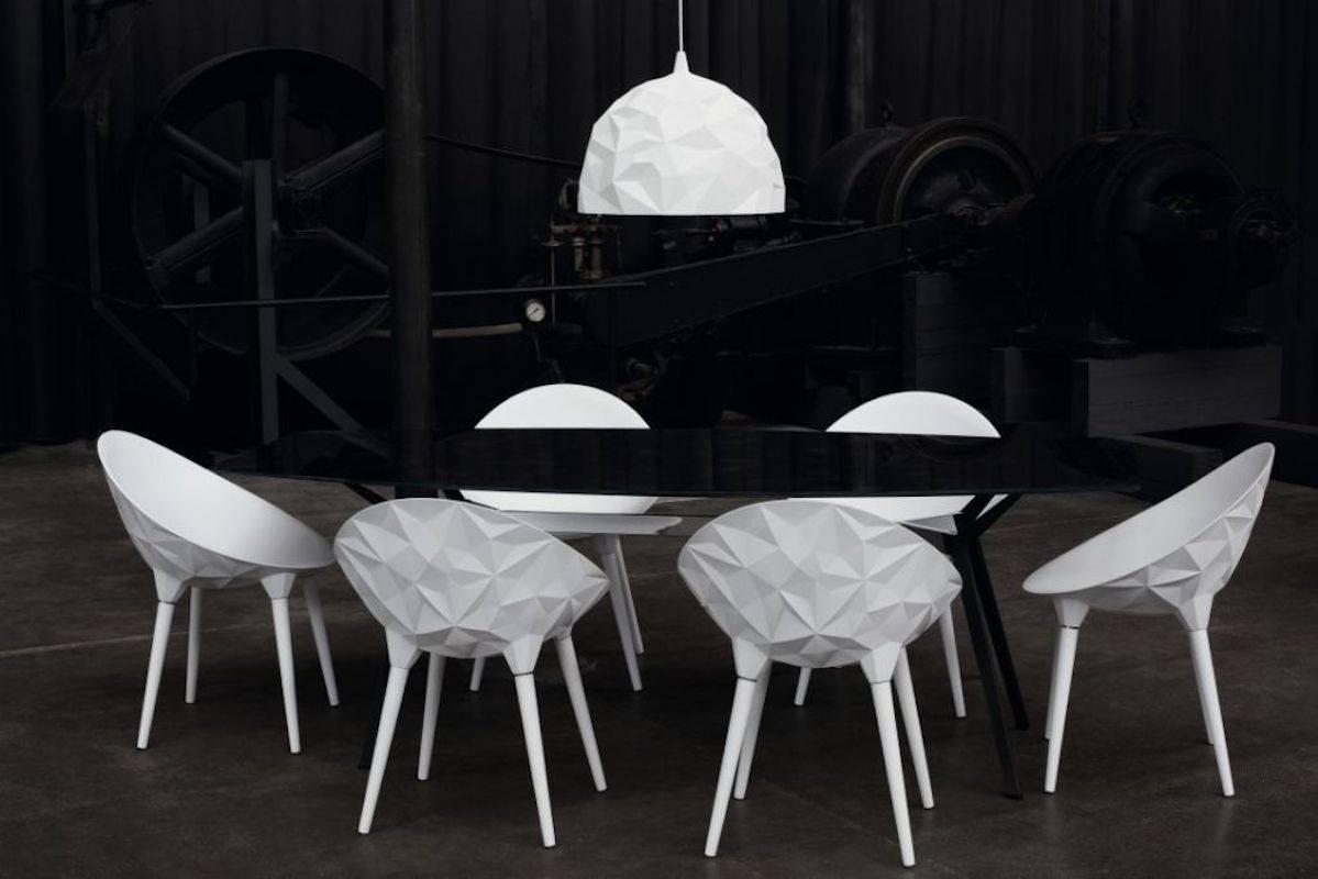 Italian Rock Dining Chair by Diesel for Moroso in Black, White or Grey For Sale