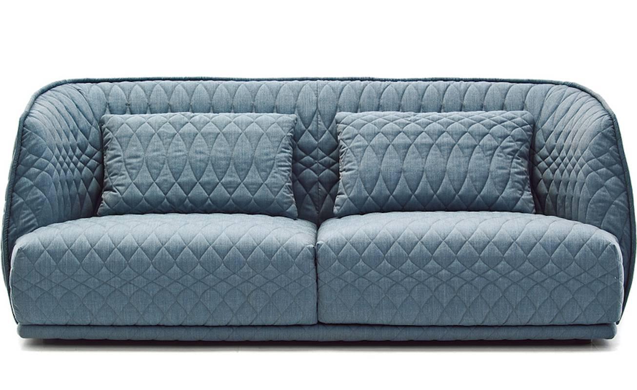Moroso Redondo Three-Seat Sofa in Quilted Upholstery by Patricia Urquiola For Sale 1