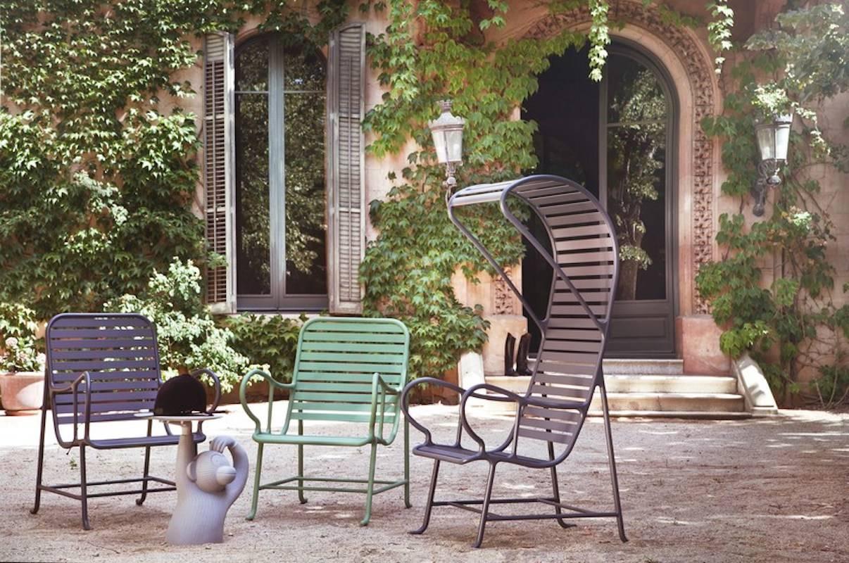 BD Barcelona Gardenia Outdoor Armchair by Jaime Hayon in Green, White or Grey In New Condition For Sale In Rhinebeck, NY