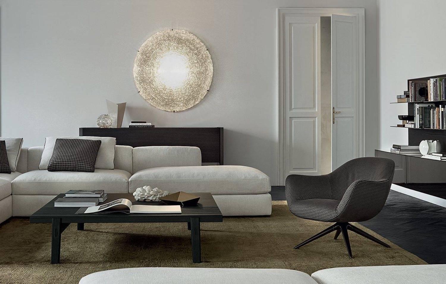 Poltrona girevole Mad in velluto giallo ocra di Marcel Wanders per Poliform in vendita 1