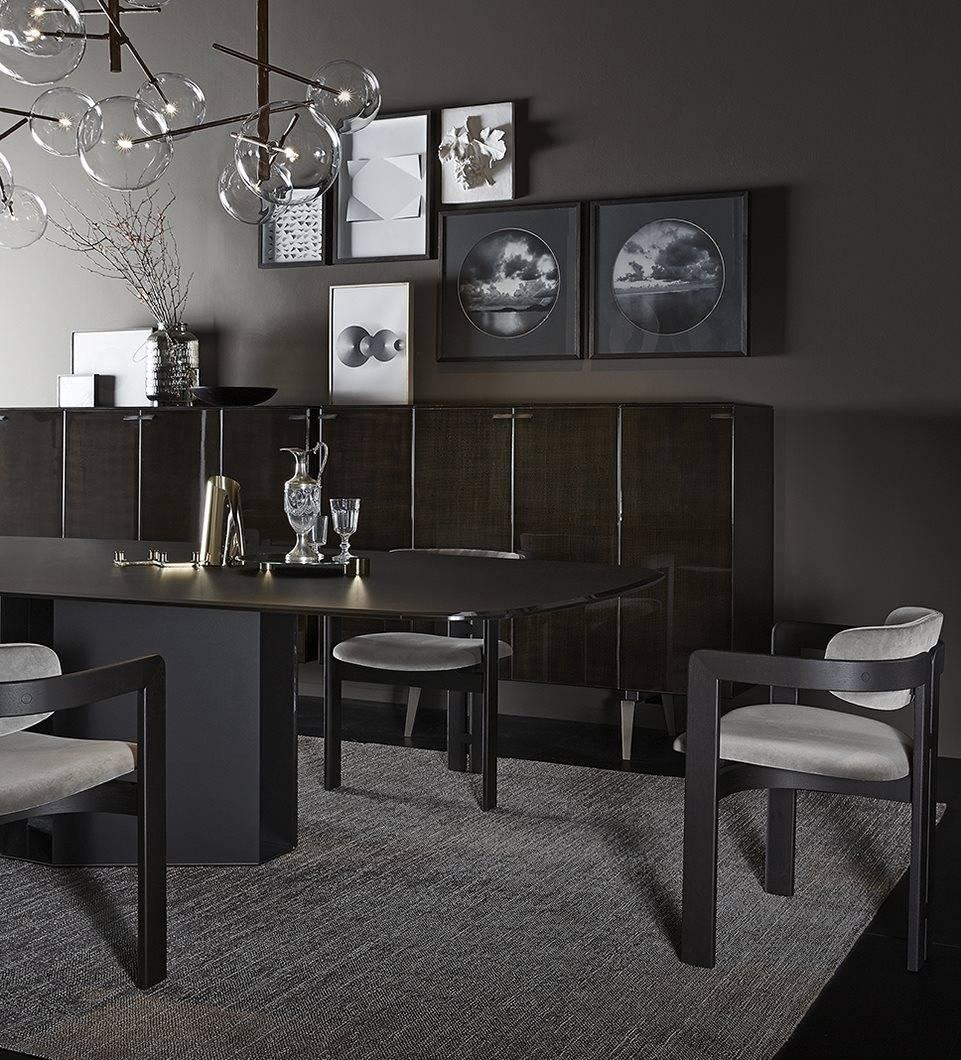 0414 Dining Chair in Wood and Upholstery by Gallotti & Radice In New Condition For Sale In Rhinebeck, NY