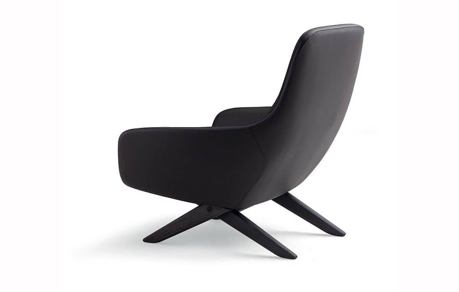 Poliform Marlon Low Back Armchair by Vincent Van Duysen In New Condition For Sale In Rhinebeck, NY