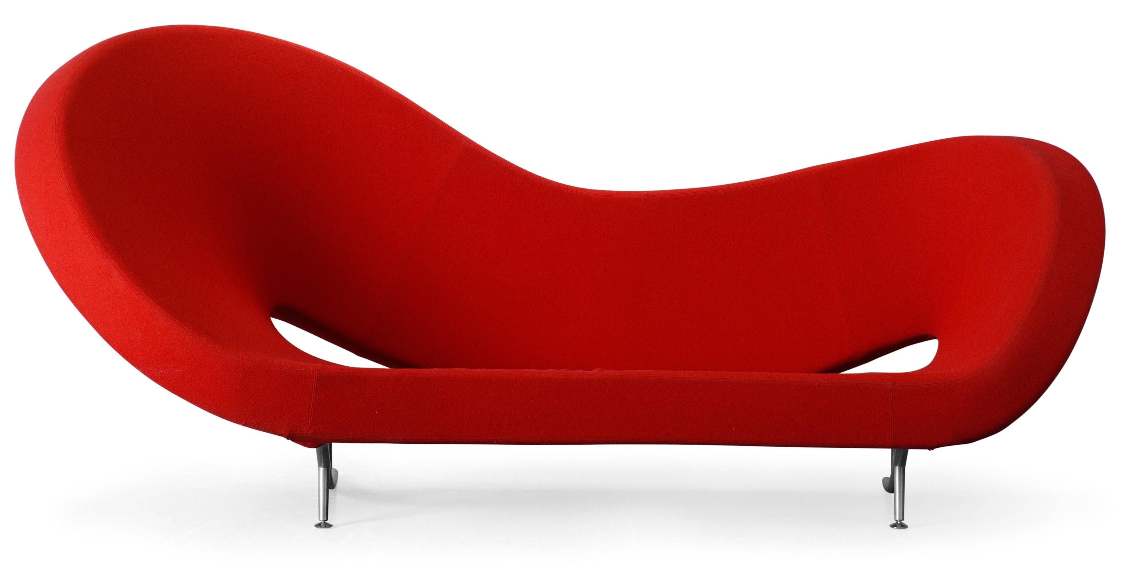 Infinity revealed from a curved perspective. Design by Ron Arad for Moroso. 

A continuous flow of curving lines, an image-form drawn without ever lifting the pencil off the paper. Originally a ‘doughnut’ which provided inspiration for a