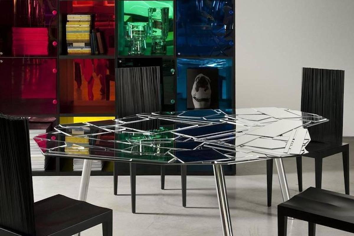 Contemporary Edra Brasilia Coffee or Side Table in Colored Methacrylatea For Sale