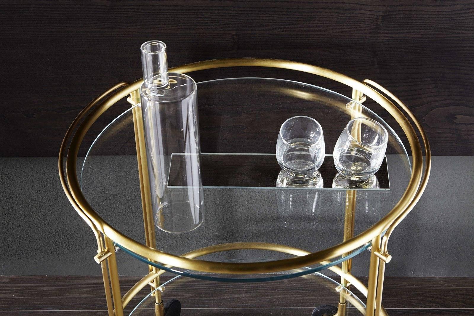 Gallotti and Radice Riki Bar Cart or Trolley in Chrome or Brass In New Condition For Sale In Rhinebeck, NY