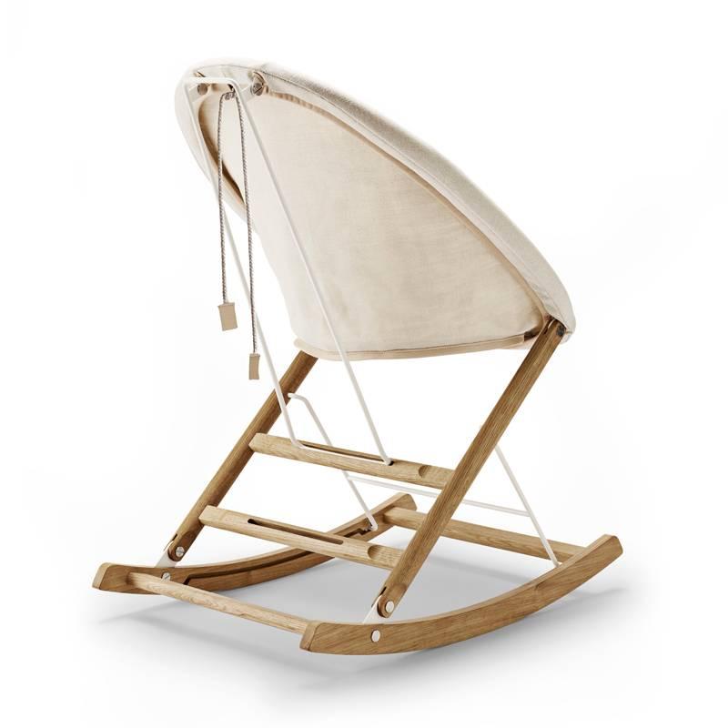 Scandinavian Rocking Nest Chair by Anker Bak for Carl Hansen & Son For Sale 2