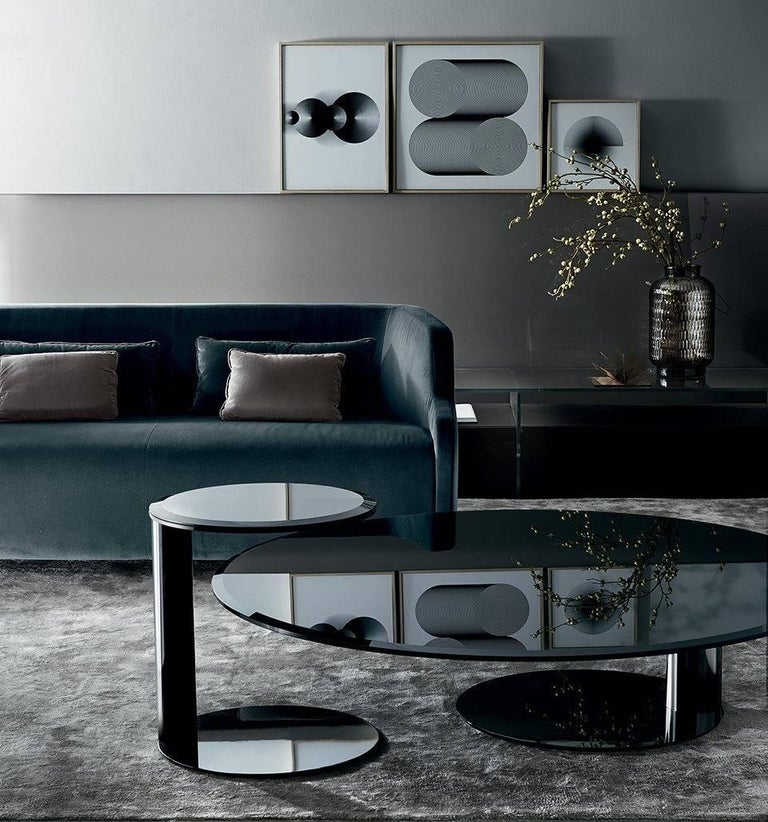 Oto Mini Coffee and Side Tables in Back-Painted Glass by Gallotti and Radice For Sale at 1stdibs