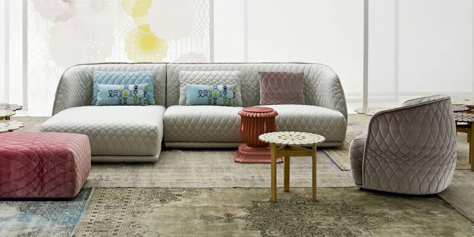 Italian Moroso Redondo Armchair in Tufted Upholstery by Patricia Urquiola For Sale