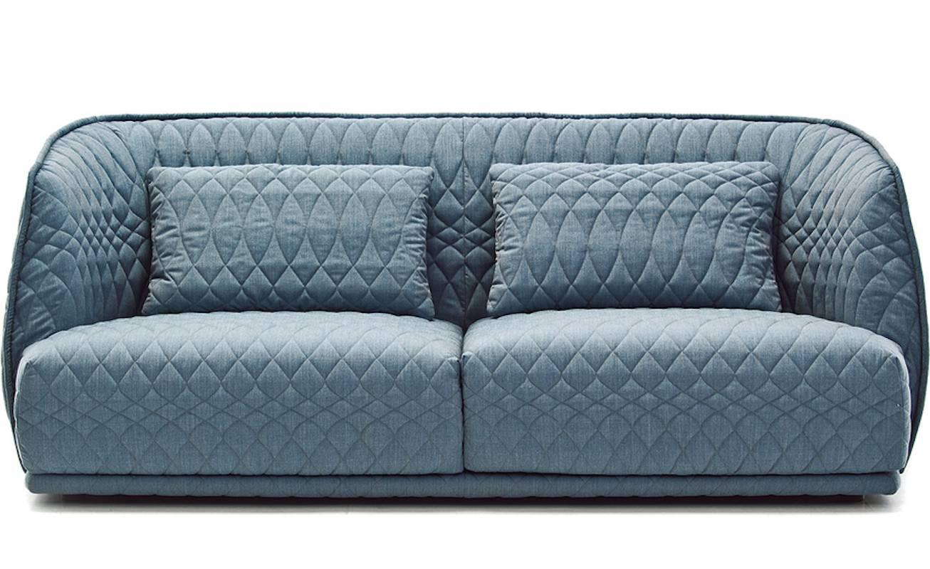 Italian Moroso Redondo Two-Seat Sofa in Tufted Upholstery by Patricia Urquiola For Sale