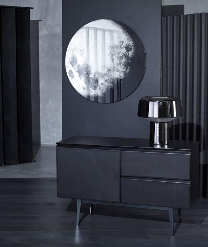 My Moon My Mirror Coffee Table by Moroso with Diesel in Printed Glass For Sale 1