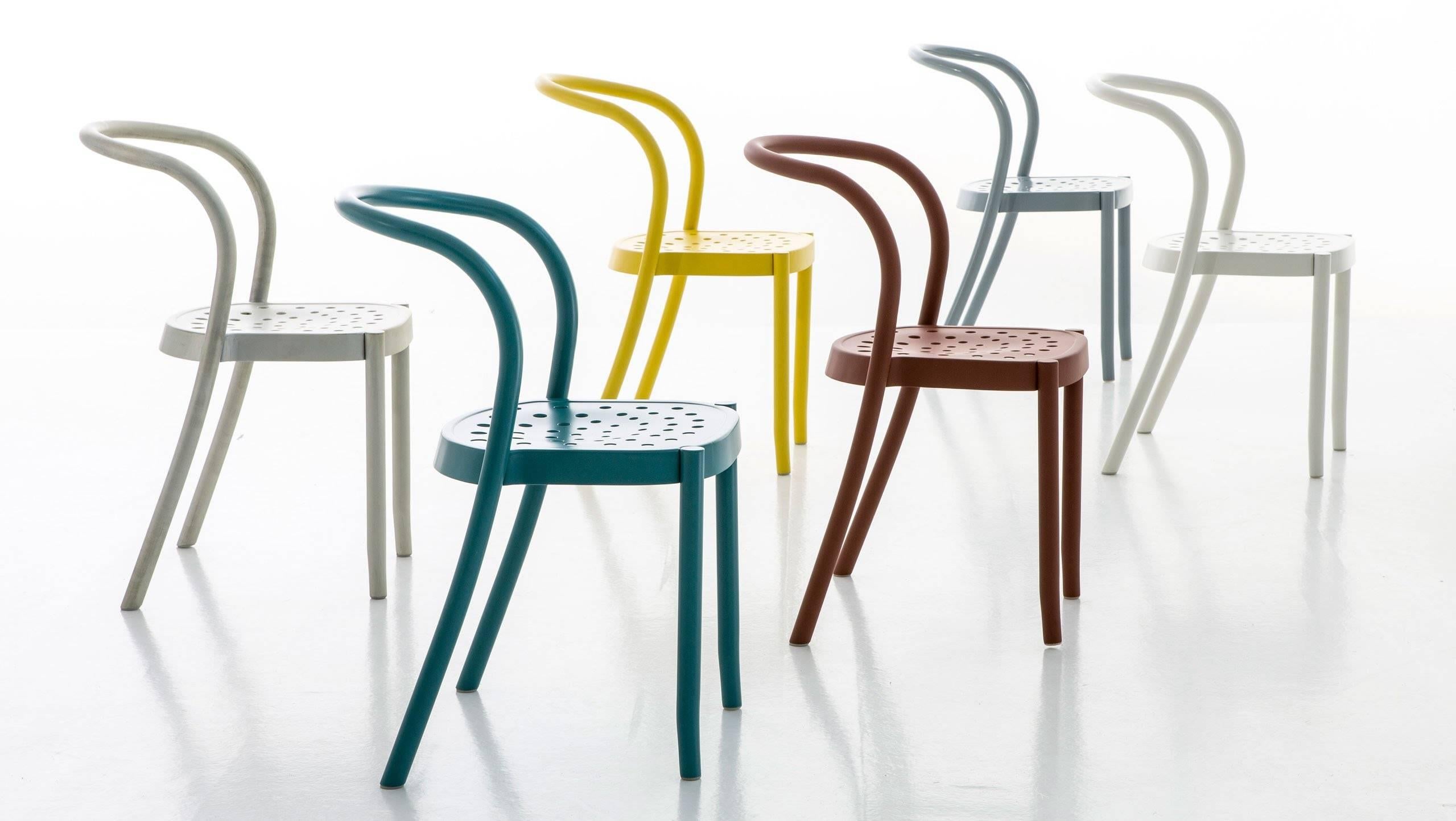 Contemporary Moroso St Mark Dining Chair in Colored Solid Ash Wood 6 Colors available For Sale