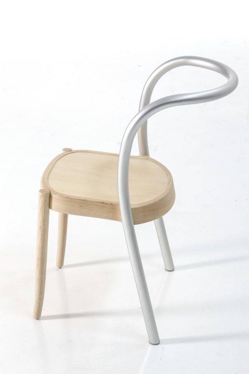 Italian Moroso St Mark Dining Chair in Colored Solid Ash Wood 6 Colors available For Sale