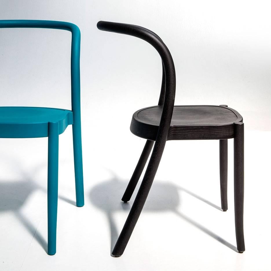 Anodized Moroso St Mark Dining Chair in Colored Solid Ash Wood 6 Colors available For Sale