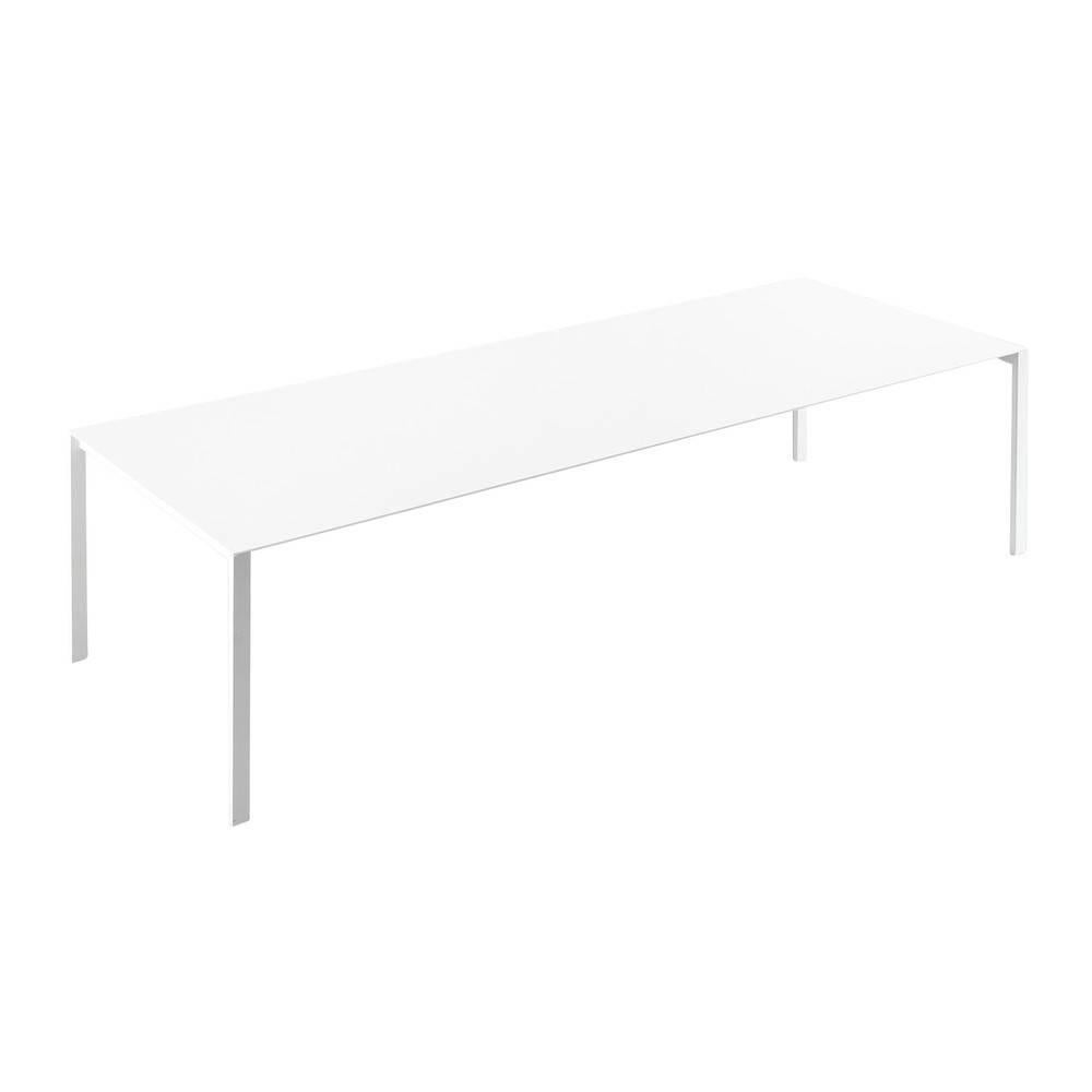 Kristalia Thin-K Indoor/Outdoor Dining Table in White Powder Coated Metal 295cm For Sale