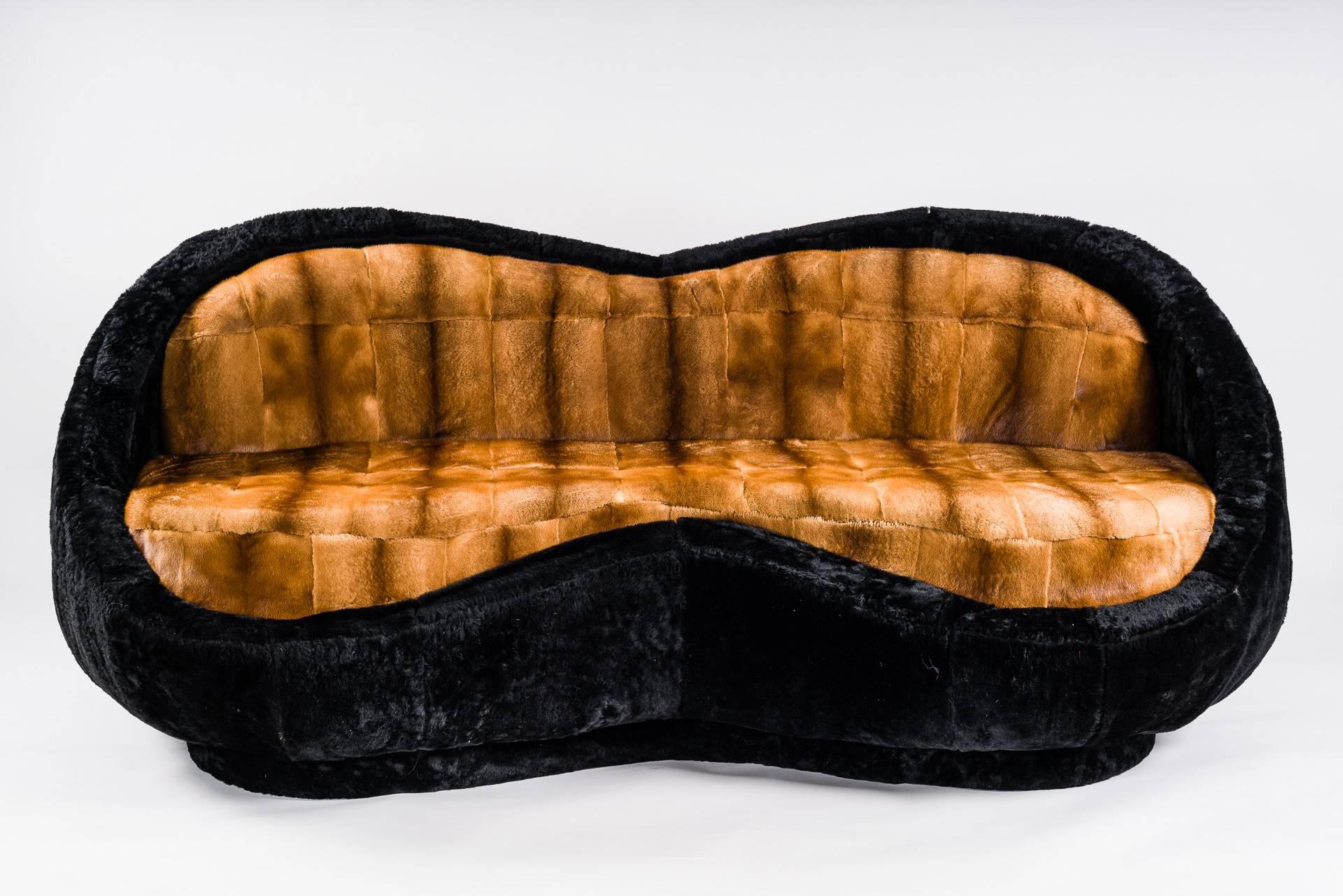 gold mink sofa