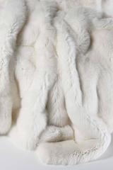 Natural White Fox Fur Throw