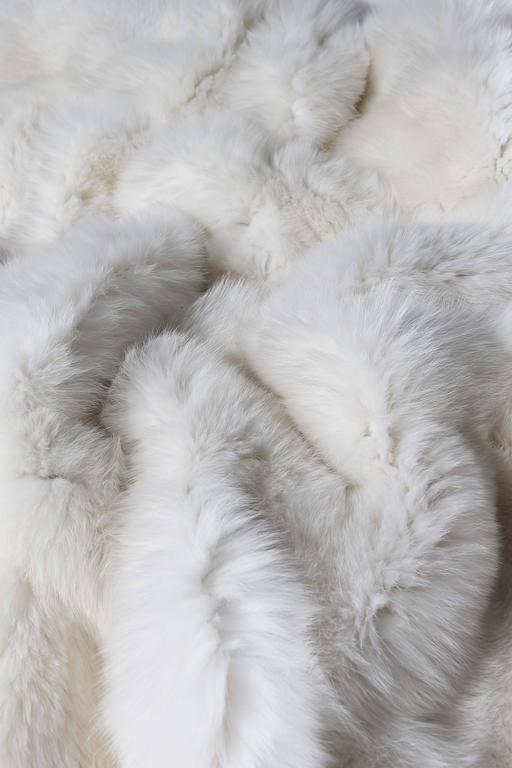 Natural White Fox Fur Throw For Sale at 1stDibs