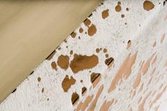 Bronze and Cow Hide Coffee Table