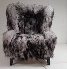 Saint Moritz Armchair with Sheepskin Upholstery