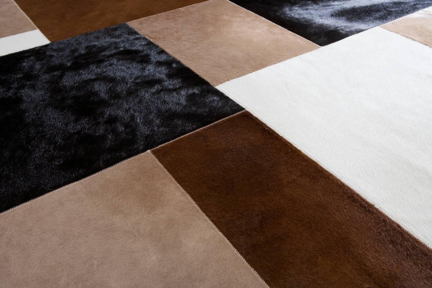 Handmade in France by Norki.
French cowhide hand-stitched in France, synthetic lining
Size: 220 x 240 cm.
   