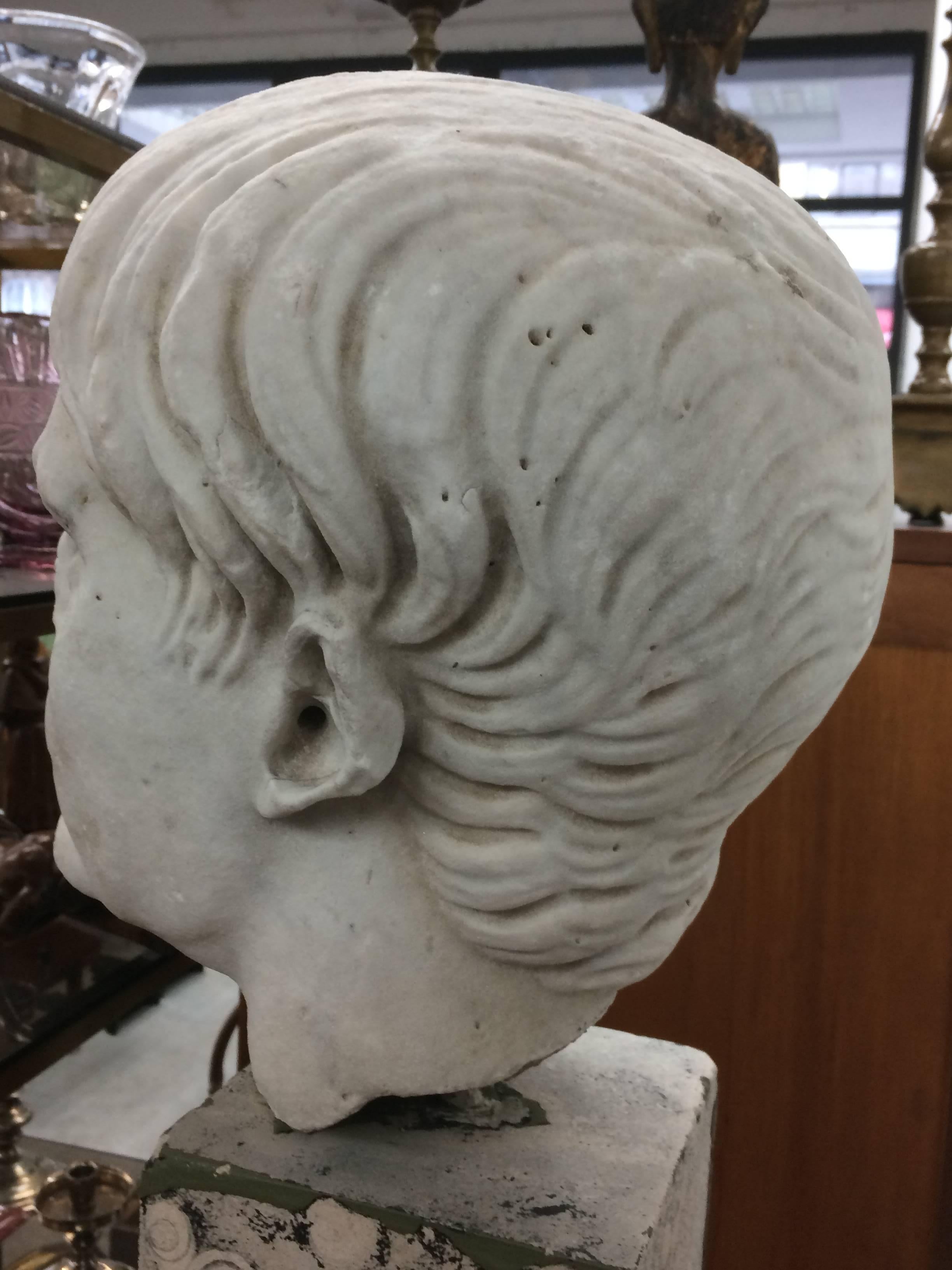 18th Century and Earlier Roman Marble Head  For Sale