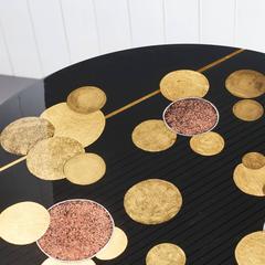 Handmade Black Lacquer 24-Carat Gold Candelabrum Table Pedro Da Costa Felgueiras