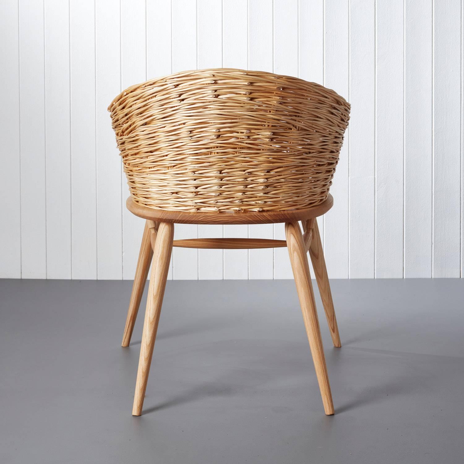 Modern Handwoven Willow Ash Chair by Gareth Neal For Sale