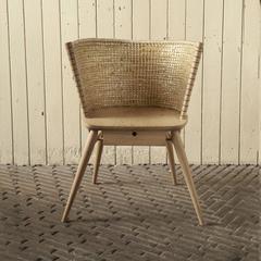 Handwoven Straw and British Oak Orkney Style Brodgar Chair by Gareth Neal