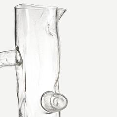 Handblown Textured Extra Large Glass Jug by Jochen Holz Unique Piece