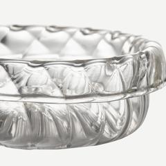 Handblown Textured Fluted Glass Dish by Jochen Holz Unique Piece