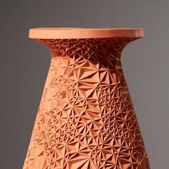 Terracotta Vase Vessel Saints Jerome and John the Baptist by Leah Jensen