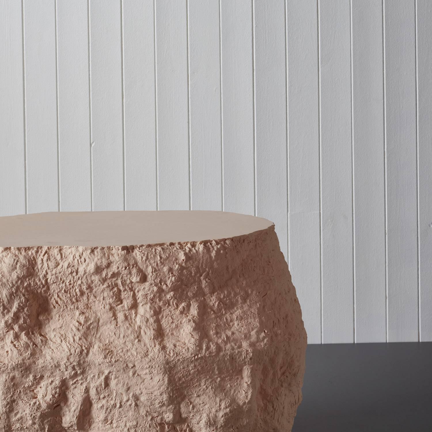 Contemporary Handcast Jesmonite Decorative Acacia Side Table by Malgorzata Bany For Sale