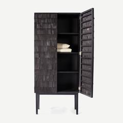 Handmade Scorched Shake Cabinet in Ash Wood by Sebastian Cox Benchmark Furniture