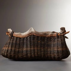 Handmade Decorative Bog Wood Vessel Basket by Joe Hogan the New Craftsmen