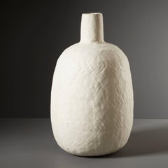 Large Handmade White Ceramic Stoneware Vase by Daniel Reynolds the New Craftsmen