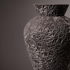Carved Black Stoneware Ceramic Vase Mater Dolorosa by Leah Jensen