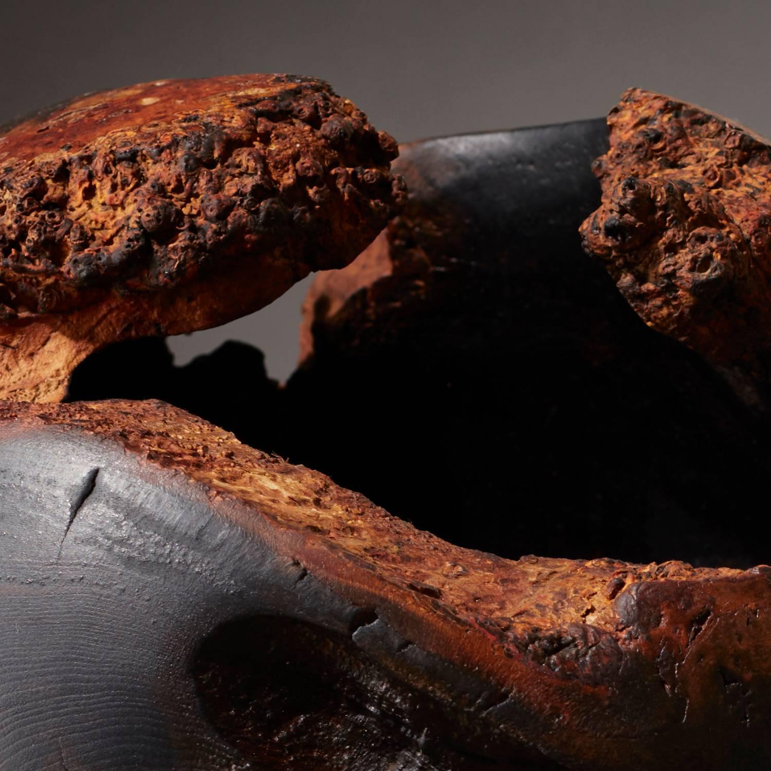 Contemporary Scorched Hollow by Eleanor Lakelin Mulberry Wood Sculpture The New Craftsmen