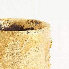 Handmade Unique Gold Leaf and Cast Iron Decorative Vessel by Grant McCaig
