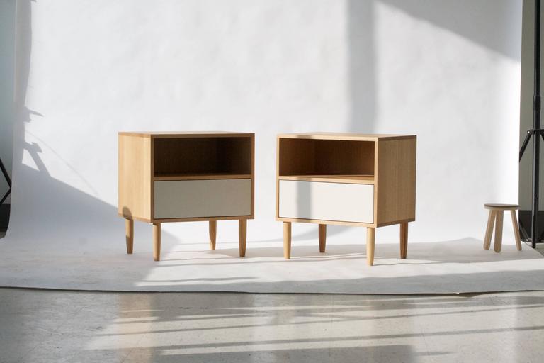Mid Century Modern White Oak Nightstand For Sale at 1stDibs white oak nightstand canada