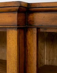 Victorian Oak Inverted Breakfront Bookcase
